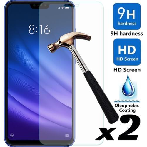 2pcs/lot Tempered Glass Screen Protector For Xiaomi Mi 8 Lite Explosion-proof Anti Scratch Protective Films For Xiaomi Mi 8 Lite