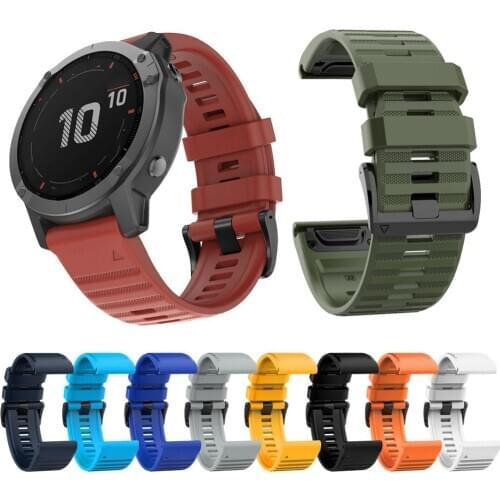 26 22MM Silicone Watchband for Garmin Fenix 6X 5X 3 HR Sports Watch Strap Easyfit Wrist Band Strap For Fenix 6 Pro Watch