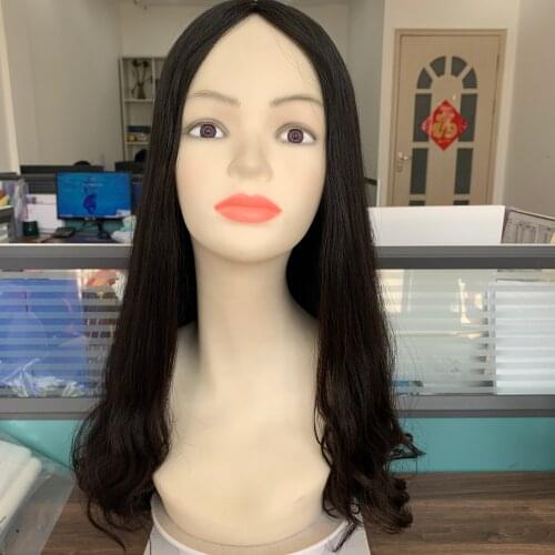 Alishevy custom made silk top European virgin hair wigs slight wave jewish wig kosher wig Best Sheitels in stock
