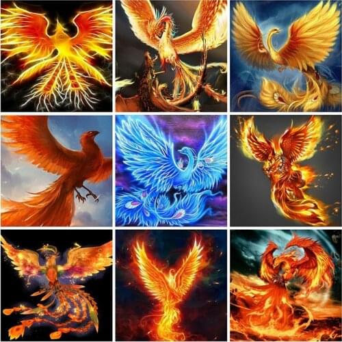 Diamond Embroidery Animals 5D DIY Diamond Painting Phoenix Full Square/Round Drill Mosaic Cross Stitch Decoration Home