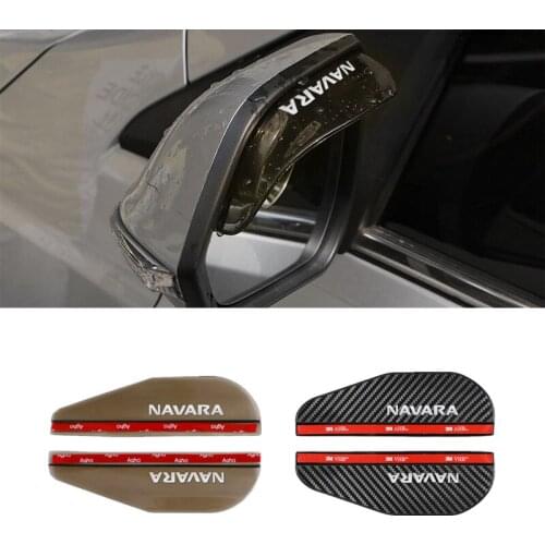 Car Rearview Mirror Rain Eyebrow Rain Shield Shade Protector Cover for Nissan Navara d40 d22 d23 np300 Car-Styling Accessories