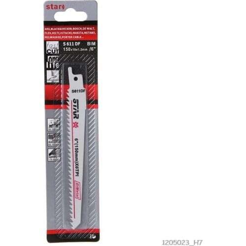 Bi-Metal S611DF 150mm 6" Reciprocating Saw Blade Effective For Cutting Wood Woodworking