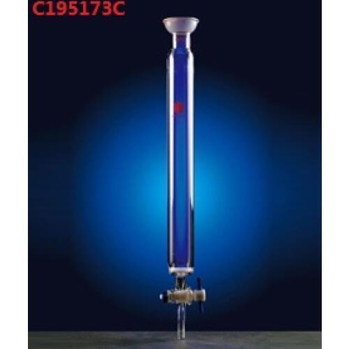 C184171C Chromatography column, Fritted disc, Spherical Joints, Column O.D.:17mm, Column I.D.:13.4, Effective Length:203mm