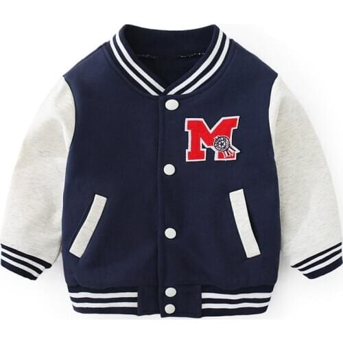 Boy girl Sports Shirt Baby Coat out baseball uniform fashion jacket new spring autumn Single-breasted letter clothing
