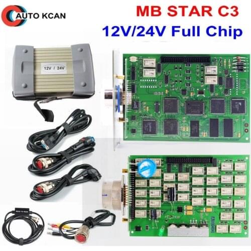 Best Quality MB Star C3 Pro Diagnostic tool NEC Relays MB Star C3 Multiplexer with HDD Software 2018.12V full set for car/truck