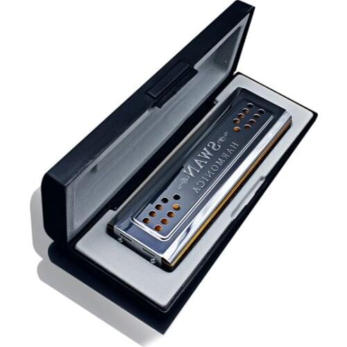 Swan 24-hole double-sided harmonica, high-quality polyphonic harmonica, playing harmonica, musical instrument performance includ
