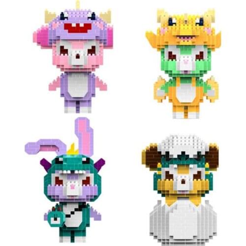 Fairyland cartoon dragon dressing Shelliemay Duffy bear micro diamond block stella lou rabbit Gelatoni CAT nanobrick brick toy
