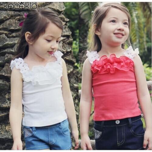 Girls lace vest kids toddler summer Clothing d Kids Jackets Baby Girls sweet outwear 12m to 3t