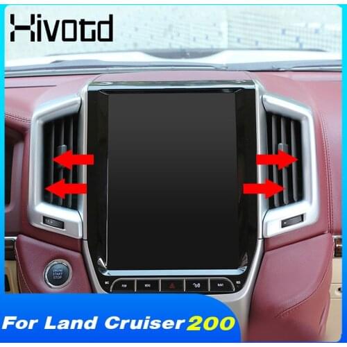 Air Condition AC Outlet Vent Cover Frame Interior Accessories Car Styling Decoration Parts For Toyota Land Cruiser 200 2016-2020
