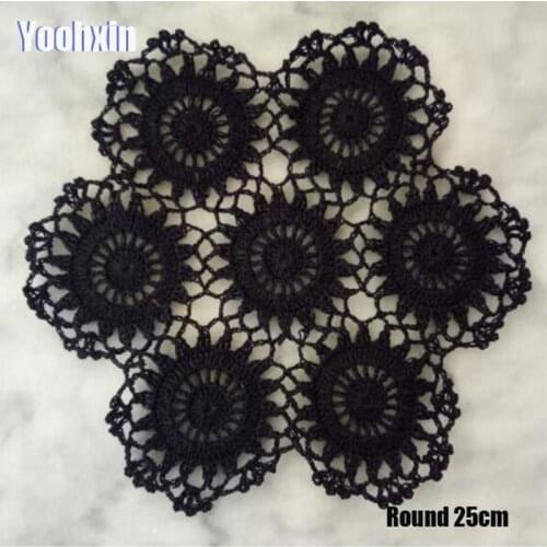 NEW lace cotton table place mat pad Cloth crochet drink dish placemat cup mug Christmas tea coffee coaster dining doily kitchen