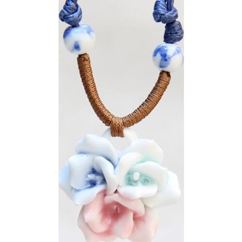 New fashion womens ceramic classic necklaces & Pendants DIY handmade necklace for women Christmas Gift #1149