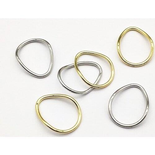 New Arrival! 100pcs Irregular Oval Shape Charm/Connector for Handmade Earring/Necklace DIY Parts,Jewelry Accessories Findings