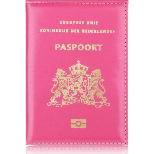 TRASSORY Netherlands Leather Passport Cover Holland Dutch Simple Small Passport Holder