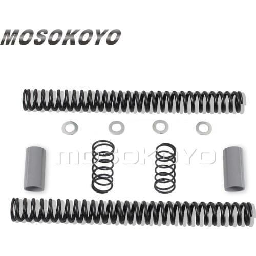 Drop-In Suspension 49mm Fork Lowering Kit Progressive Spring for Harley Dyna Fat Bob Wide Glide FXD FXDL FXDB FXDF FXDC 2006-17