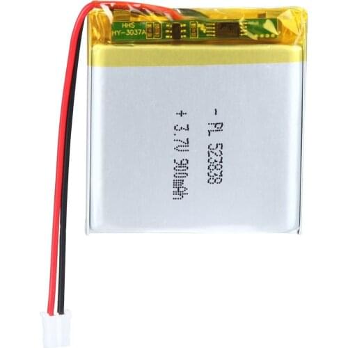 Mejuew 3.7V 900mAh 523838 Rechargeable Lipo Battery with JST Connector