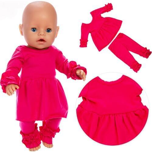 Meired Pajamas Clothes Fit For born baby 43cm Doll Clothes Doll Accessories For 17inch Baby Doll