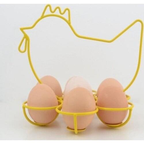 Egg Basket Display Tray Holder for Gathering Fresh Eggs Metal Egg Rack Storage for Kitchen