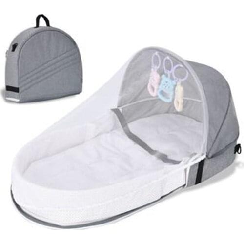 Portable Travel Baby Bed Nest Multi-function Crib with Mosquito Net Foldable Babynest Bassinet Infant Sleep Childrens Bed
