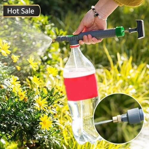 Portable Watering Sprayer Adjustable Sprinkler for Beverage Bottle Pressure Atomizing Nozzle Sprinkler Accessories Garden Tools