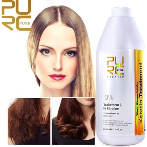 PURC 0% 1000ml Keratin Free Formaldehyde Hair Treatment Keratin Protein in Hair Repair Straight Frizzy Hair Hot Sell Product