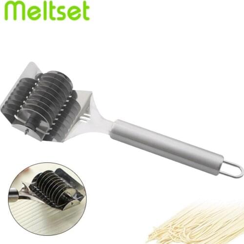 Manual Noodle Cut Knife Stainless Steel Spaetzle Makers Non-slip Handle Noodles Roller Cutter Pressing Machine Kitchen Gadgets