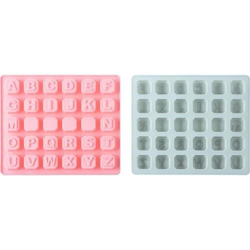 26 Letters 4 Space Mold Silicone Bake Mold Chocolate Mould DIY Cake Decoration Tool Biscuit Kitchen Bakeware Pastry Mould