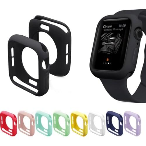 Silicone Soft Shell Protector Case Cover Band Protective Frame Bumper For Apple Watch Series SE/6/5/4/3/2 38mm 40mm 42mm 44mm