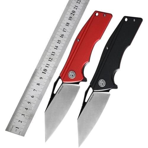 PF929 Petrified fish folding knife D2 steel blade G10 handle ceramic ball bearing outdoor camping hunting knives EDC tool