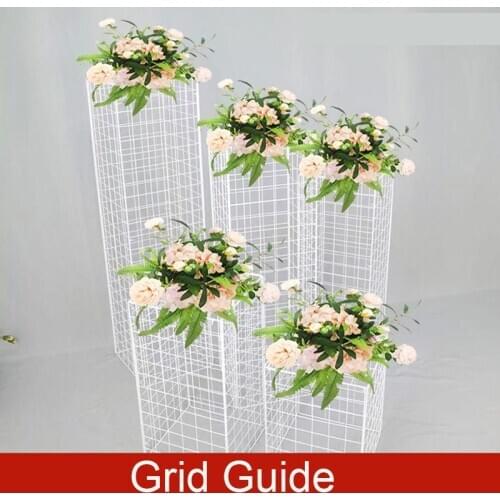 Wedding Decoration Props Sets Wrought Iron Grid Guide Foldable T Stage Setting Square Guide Wedding Stage Grid Decoration