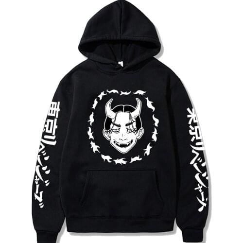 2021 Anime Tokyo Revengers Hoodie Harajuku Japanese Anime Pullover Loose Unisex Hoodie