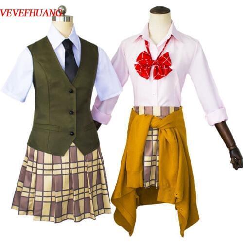 VEVEFHUANG High Quality Citrus Anime Aihara Yuzu Aihara Mei Cosplay Costumes Wig Set Short skirt Japanese-style student wear