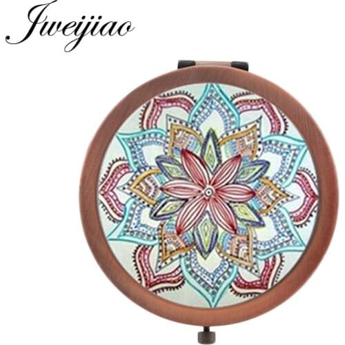 Youhaken 2019 Hippie Mandala Gift make up mirror Pompom Bohemian Meditation Folding Vintage Brand Vanity mirror b388