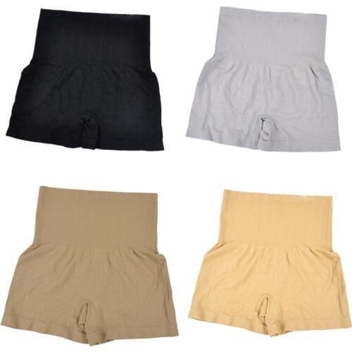 Women Seamless High Waist Trainer Tummy Control Panties Body Shaper Briefs Ribbed Knit Butt Lifter Slimming Corset Safety Shorts