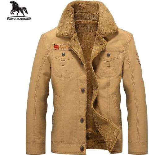 Winter Jackets men Jacket Mens Plus velvet thickening Mens Lamb wool coats middle aged Business casual warm Water wash coat 608