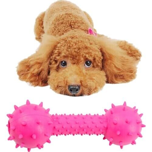 Dog Teeth Gums Chew Toy Rubber Dental Teething Durable Dog Chew Bone Interactive Dog Cat Training Toys