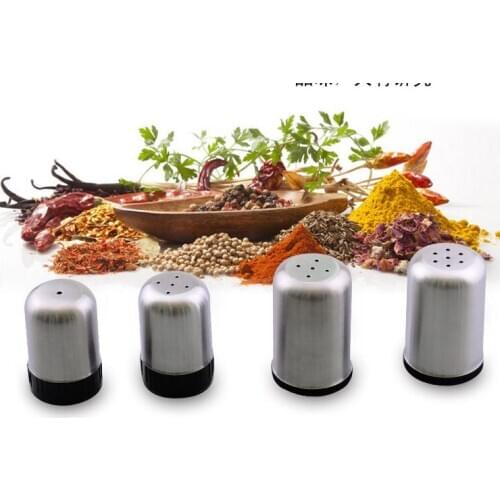 1PC Stainless Steel Magnetic Seasoning Pot Salt Shaker Salt Pepper Spice Cruet Condiment Box Cooking Bottle Kitchen Tool JO 1078