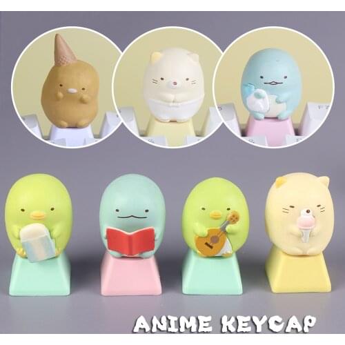 1pc Anime Key Cap personality Gaming Keyboard Keycaps For Mechanical Keyboard Cartoon Corner creature Q Meng modeling keycap