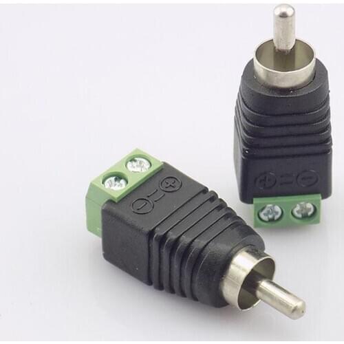 100pcs Coax Cat5 RCA Male Connector Coax AV Plug Adapter BNC UTP Video Balun camera Connector RCA Adapter Plug L19