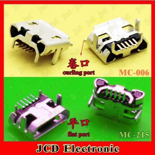 100pcs Micro USB Jack Charging Socket For Huawei, ZTE Gionee OPPO BBK Coolpad Onda mobile tablet generic small horn 5 pin