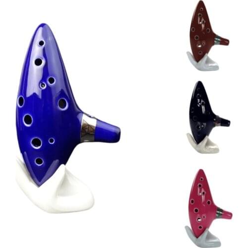12 Hole Alto C Key Legend of Instrument Ocarina Beginner Kiln-fired Ceramic Flute of Time Ceramic European Ocarina