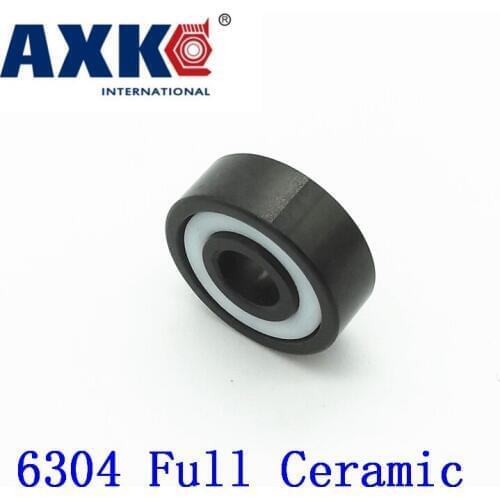 2019 Rodamientos Axk 6304 Full Ceramic Bearing ( 1 Pc ) 20*52*15 Mm Si3n4 Material 6304ce All Silicon Nitride Ball Bearings
