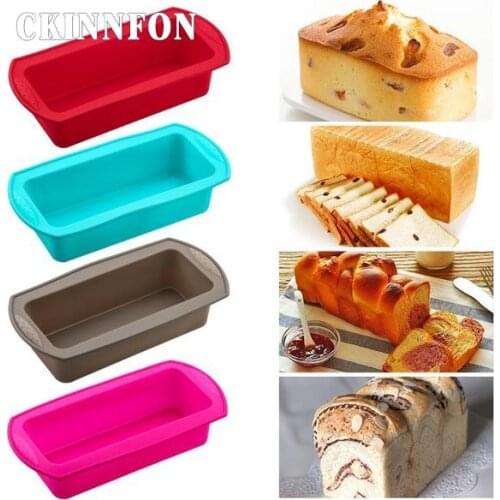 DHL 50pcs Rectangular Silicone Mold Baking Tools Candy Toast Mould Bread Baking Tool DIY Kitchen Supplies Cake Bakeware Pan