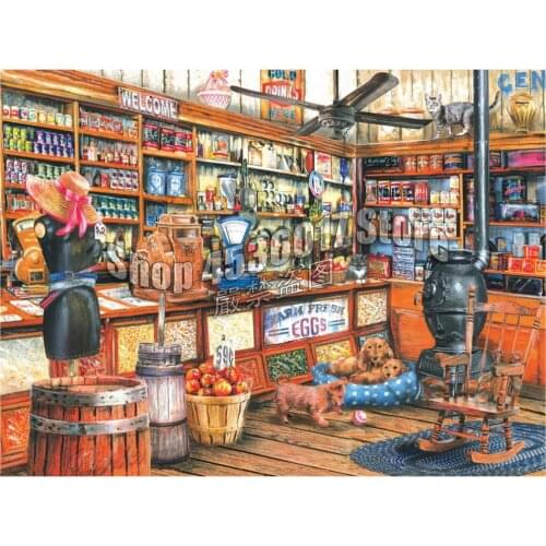 5D DIY Diamond painting Back in the Good Old Days Full square Diamond embroidery Cross Stitch Rhinestone Mosaic Christmas gifts