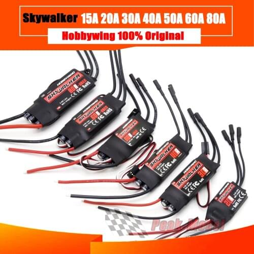 Hobbywing Skywalker 40A 50A 60A 80A 15A 20A 30A ESC Speed Controller With UBEC For RC Airplanes Helicopter
