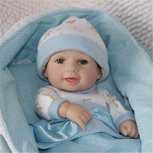 11" Reborn Baby Boy Dolls Silicone Vinyl Dolls Lifelike Newborn Bebe Toys Gift CN(Origin) Fashion Doll Movie & TV