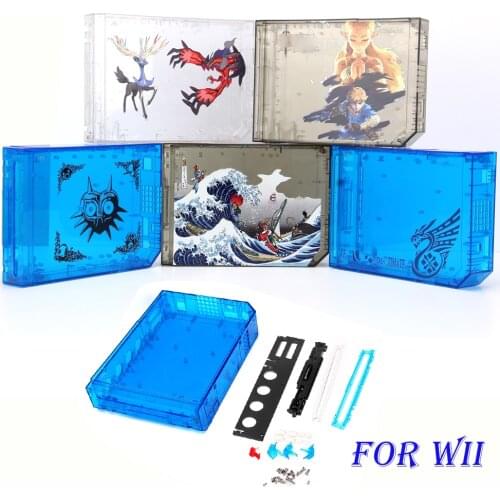 2021 NEW Full Case Cover Housing Shell With Button for Nintend Wii With Retail Packing Cover Housing Case Shell for Wii Console