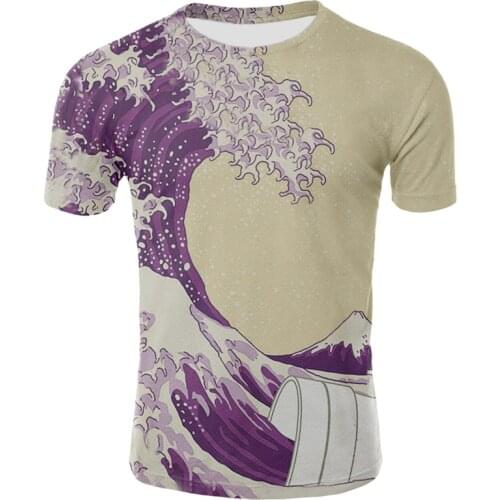 2021 new Summer Landscape Mens Womens Fashion Short-sleeved Funny T-shirt 3D Printing Casual T-shirt