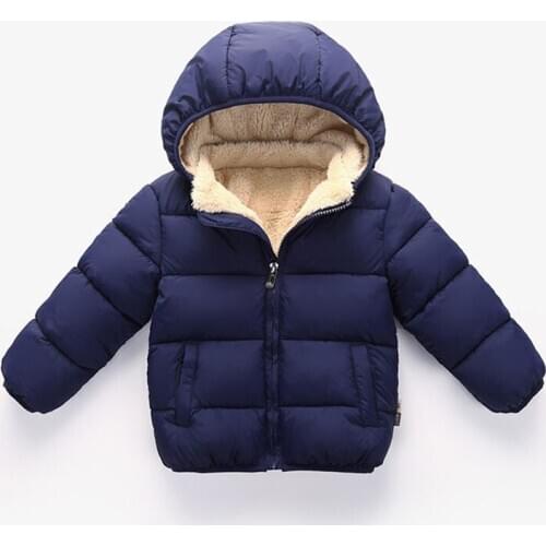 BoyS Cotton Padded Clothes, Small ChildrenS Winter Hat Detachable Coat, Cotton Padded Clothes, Plush And Thickened Warm Cotton