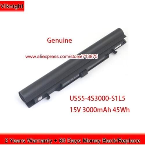 US55-4S3000-S1L5 Genuine Battery for Medion Akoya S6212T MD99270 MD 98456 MD98736 S6615T 40046929 15V 3000mAh