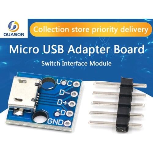 5Pcs CJMCU Micro USB Board Power Adapter 5V Breakout Switch Interface Module For Arduino